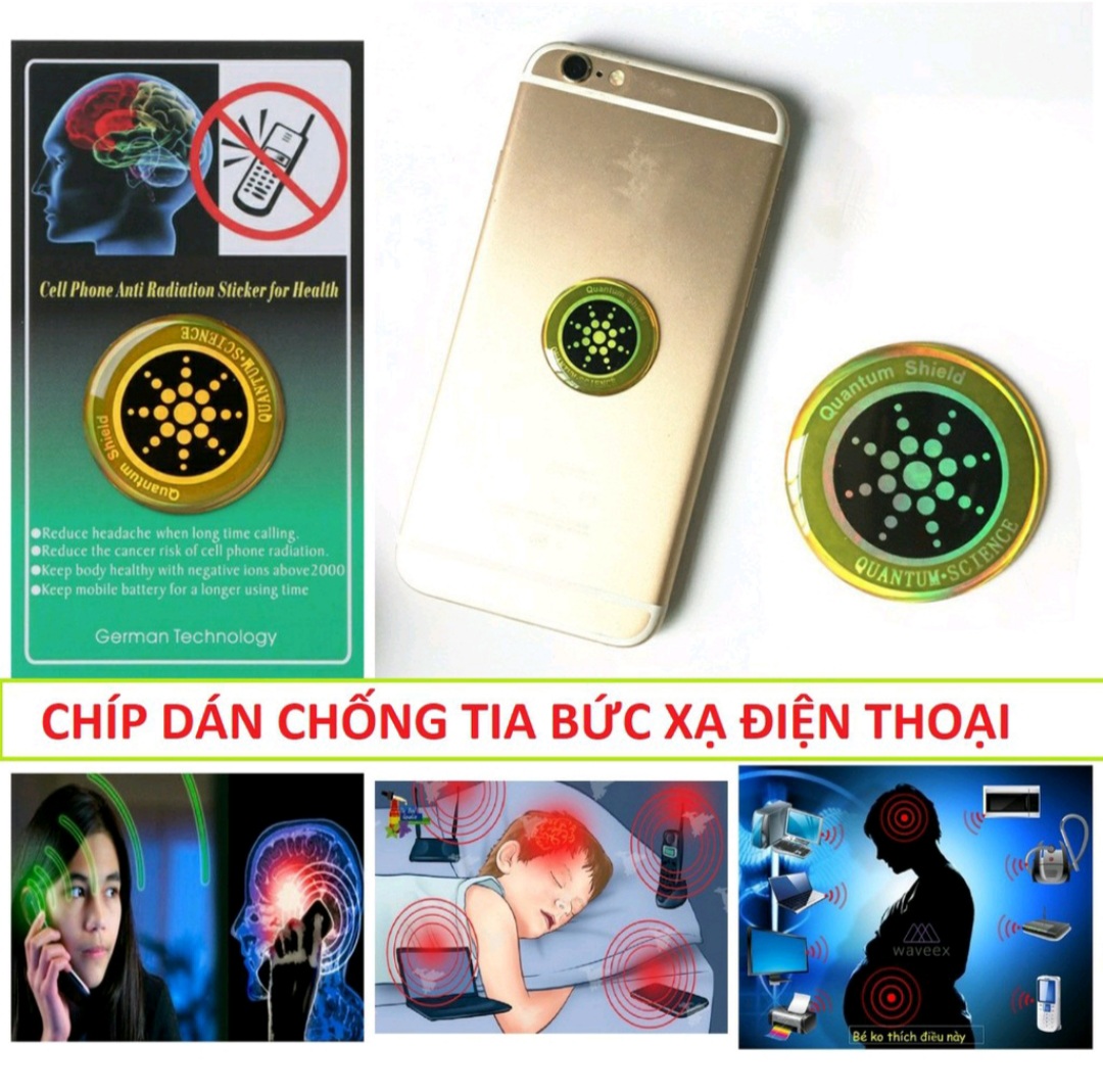 1 MIẾNG CHÍP DÁN TÁCH SÓNG ĐIỆN TỪ CỦA ĐIỆN THOẠI MÁY TÍNH LAPTOP BẢO VỆ NÃO SỨC KHỎE AN TOÀN HÀNG CHUẨN