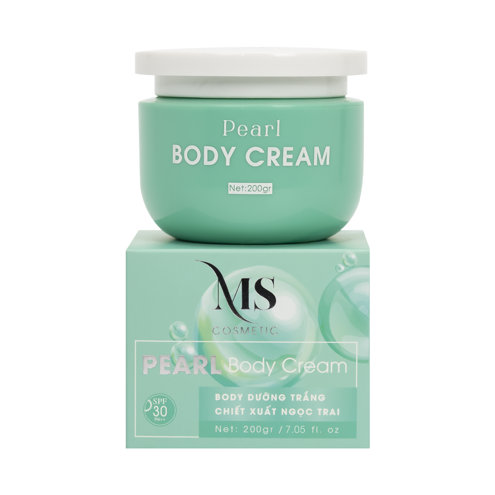 Kem Dưỡng Body MS Pearl Body Cream Hộp 200g, Kem Dưỡng Body Trắng Da Ngăn Ngừa Lão Hoá - MỸ PHẨM MS COSMETIC