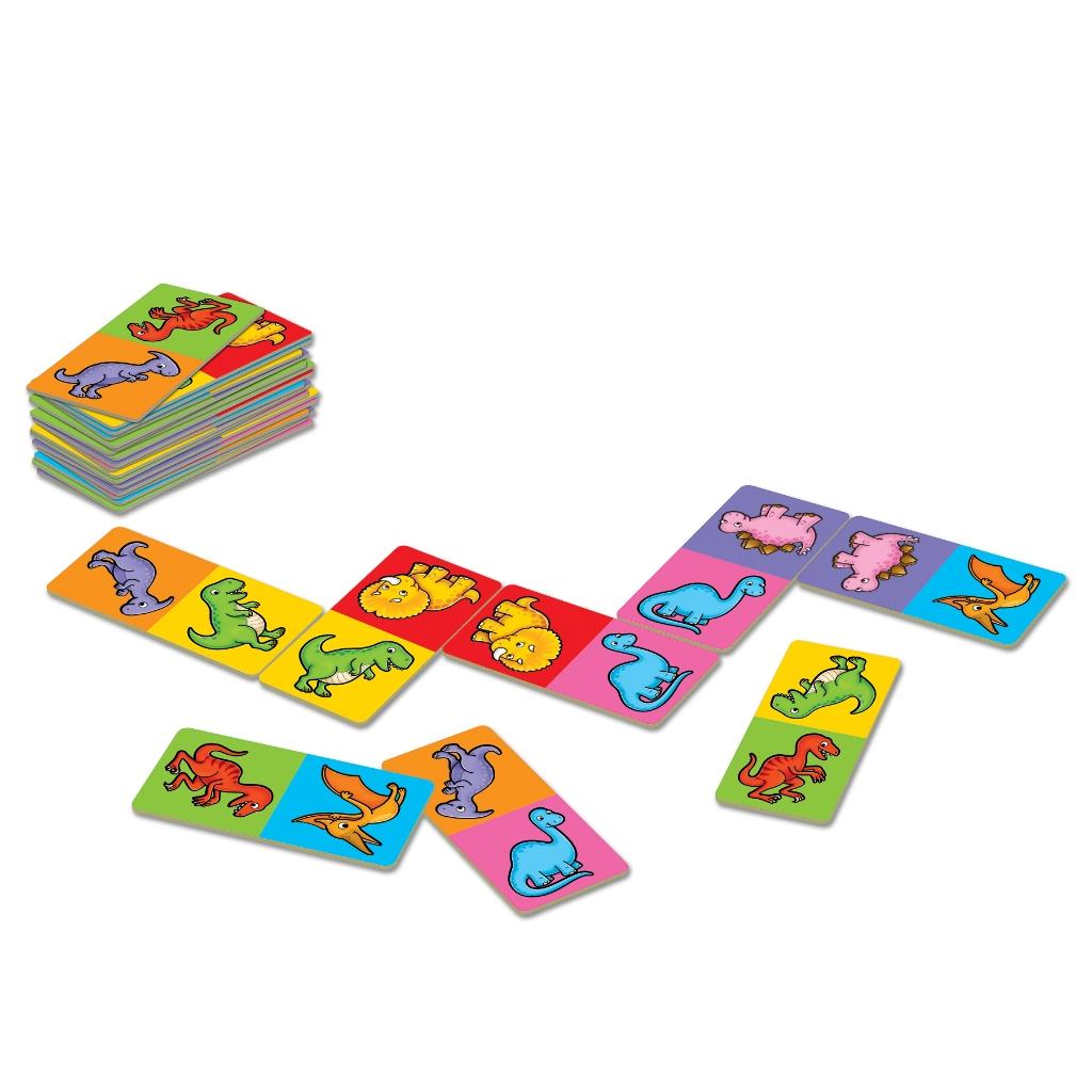 Trò chơi trí tuệ Dinosaur Dominoes giúp trẻ nhận dạng màu sắc và kỹ năng quan sát, ghi nhớ