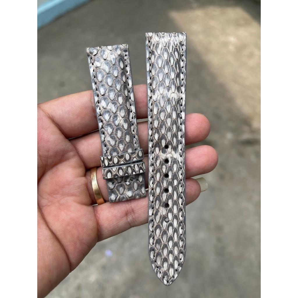 Dây Đồng Hồ Da Rắn Vân Cực Đẹp,Lạ Màu Trắng Mộc,Dây Da Thật Đủ Size TẶNG KÈM Khóa, Chốt Và Dụng Cụ Thay Dây