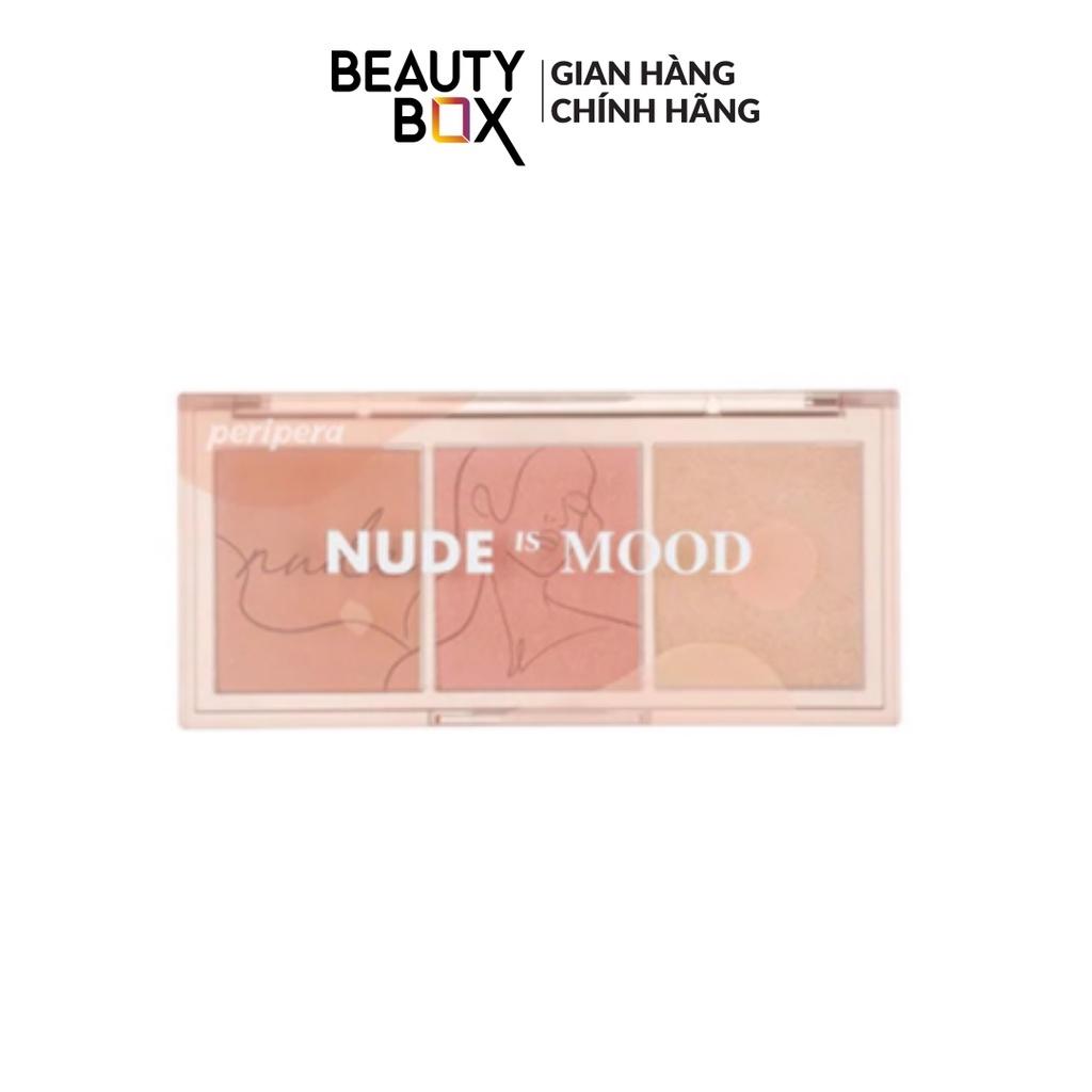 Phấn Má Peripera All Take Mood Cheek Palette 01 Nude Is Mood 15G