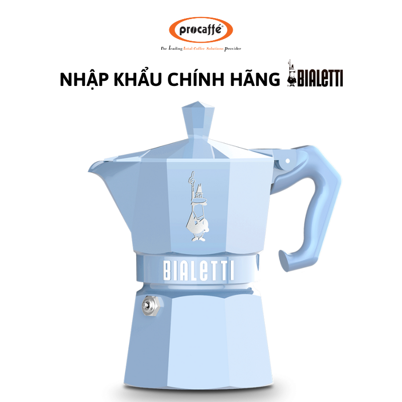 ẤM PHA CÀ PHÊ BIALETTI MOKA EXCLUSIVE LIGHT BLUE