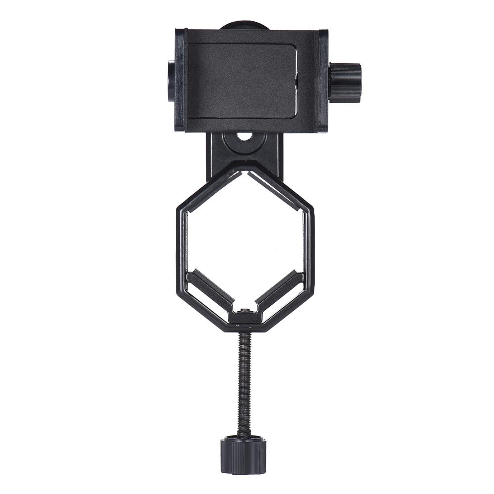 Metal Telescope Mount Adapter Bracket with Adjuatable Smartphone Cell Phone Holder Clip for Binocular Monocular Spotting