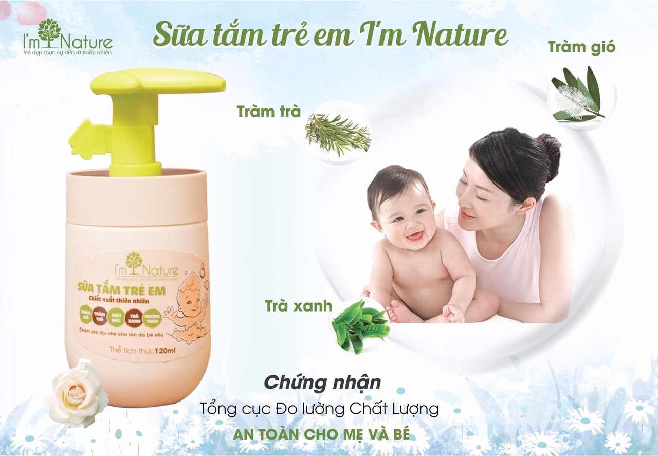 Sửa tắm trẻ em I’M NATURE 120ml