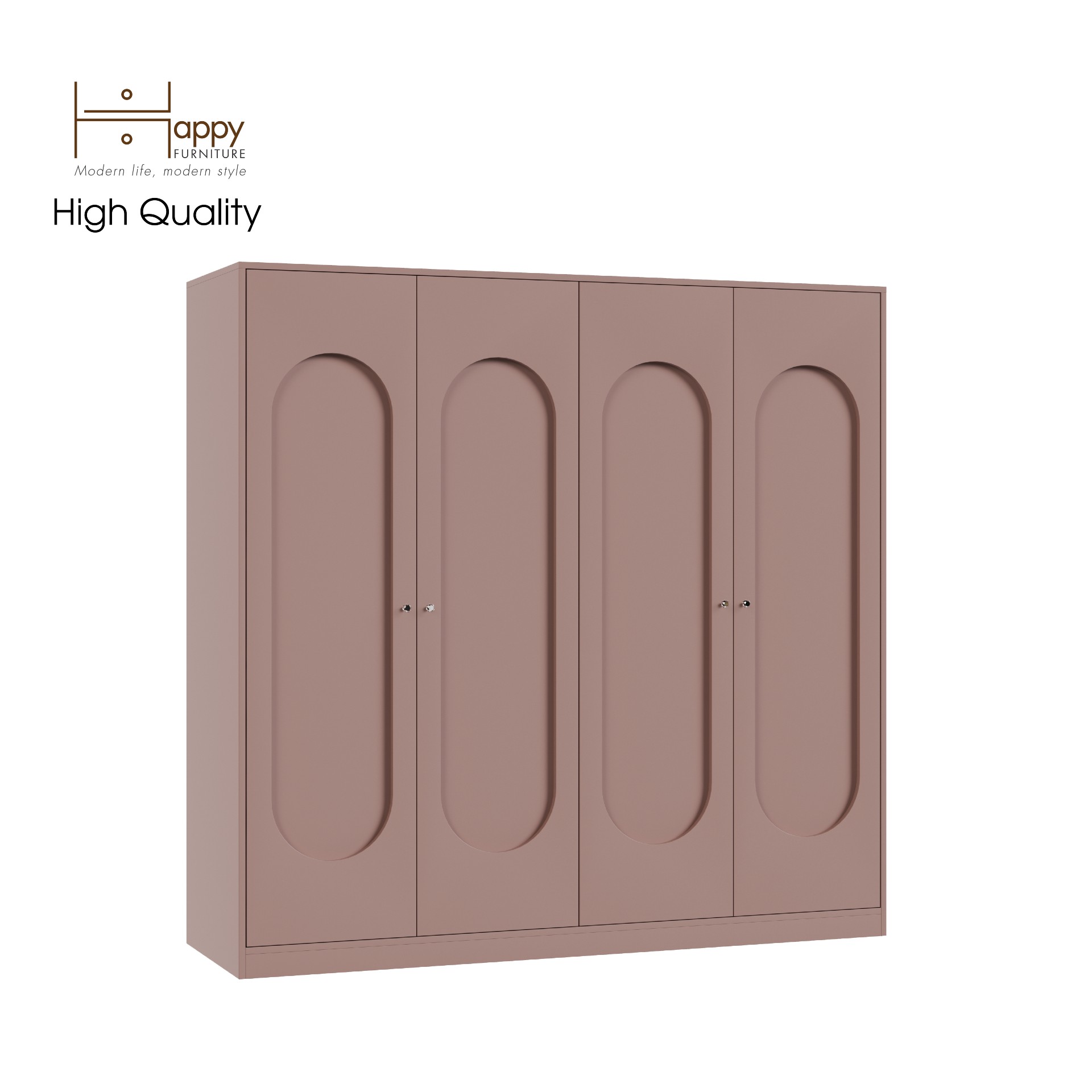 [Happy Home Furniture] SWEETY, Tủ quần áo 4 cửa mở, 180cm x 56cm x 176cm ( DxRxC), TCM_066
