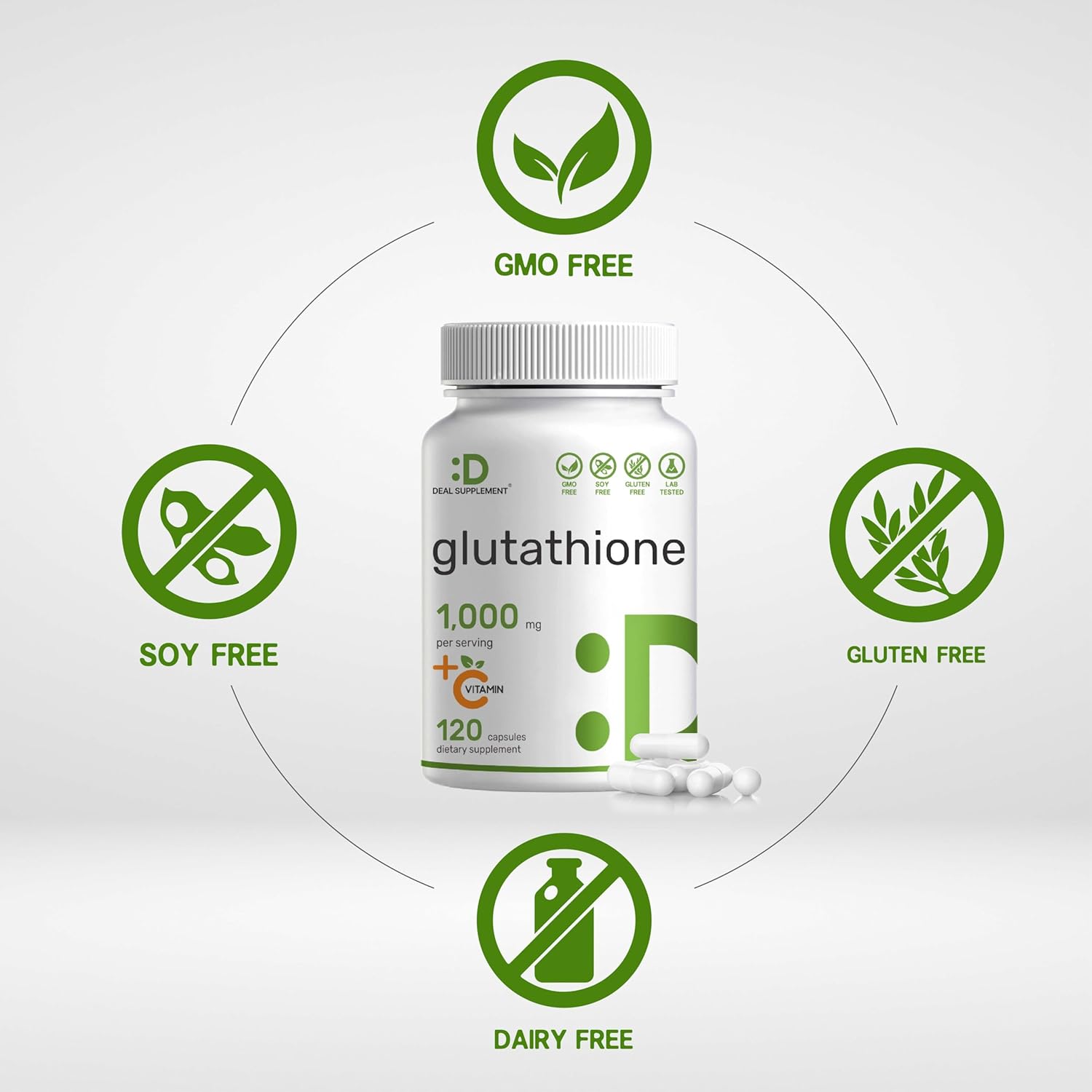 Deal Supplement Glutathione Reduced 1000mg + Vitamin C (60 Viên)