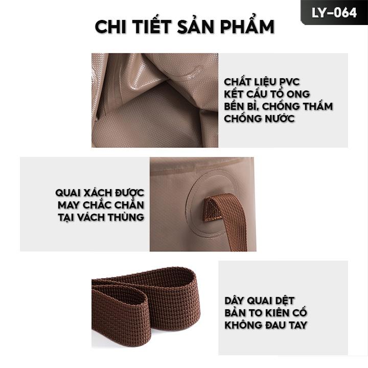 Thùng Đựng Nước Xếp Gọn Có Quai Xách Dã Ngoại Pinic Tiện Lợi Dung Tích 10 Lít 20 Lít Chất Liệu Pvc LY-064