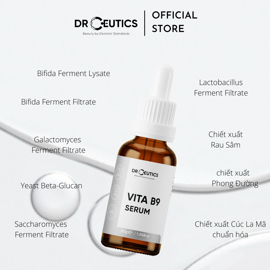 DrCeutics Tinh Chất Vitamin B9 Hỗ Trợ Quá Trình Phục Hồi Và Cấp Ẩm Cho Da