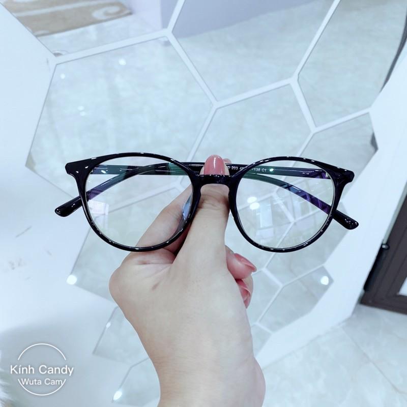 Gọng kính cận tròn 203, nhựa dẻo cho cả nam và nữ - Tiệm kính Candy