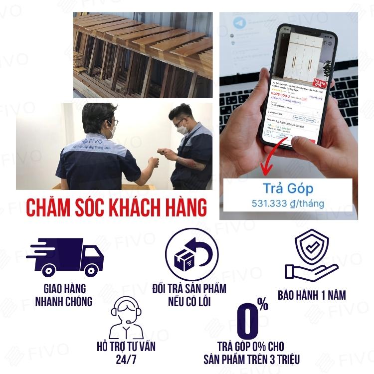 Combo Kệ Trang Trí Treo Tường Đủ Kích Thước Gỗ MDF FIVO FB40 Không Cần Khoan Với Móc Treo Inox - Hàng Chính Hãng