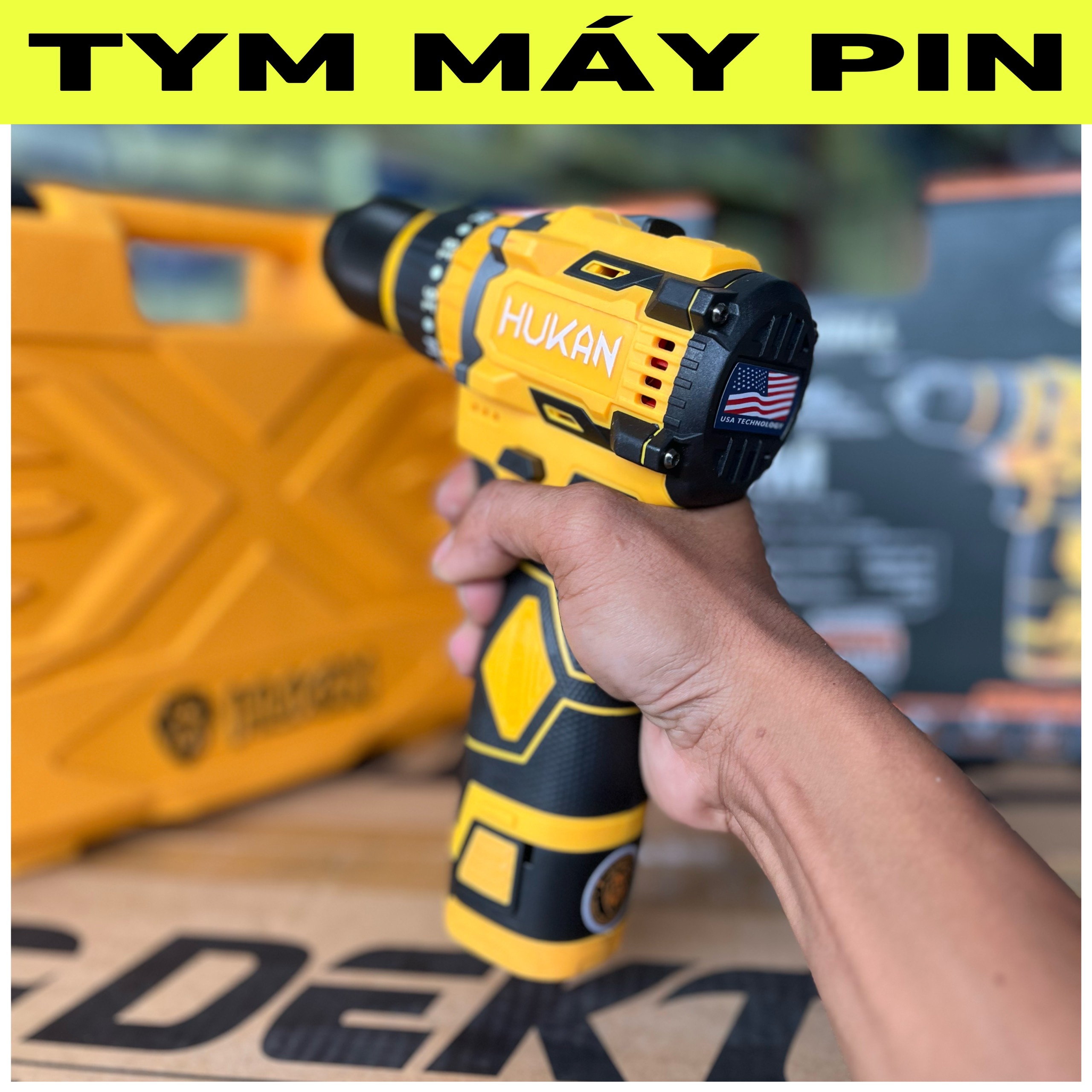 Bộ Máy Khoan Bắt Vít Pin 16.8V Hukan HM16-Q7PRO – TYM MÁY PIN