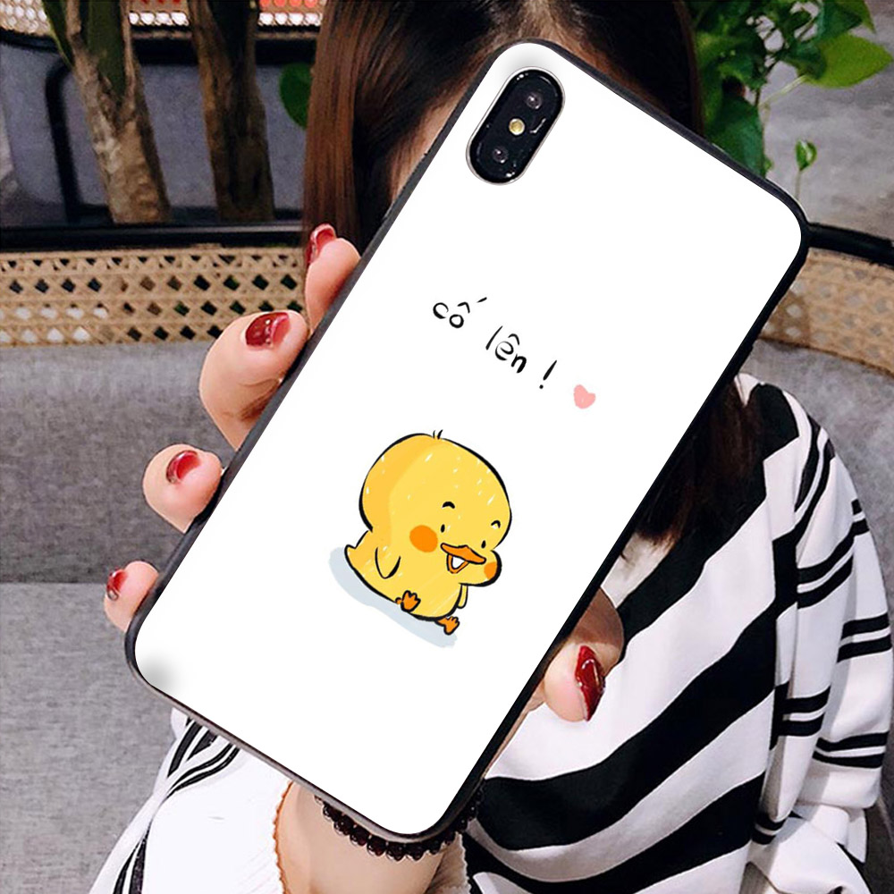 Ốp kính cường lực cho điện thoại iPhone X - Cố lên MS ACQTU006
