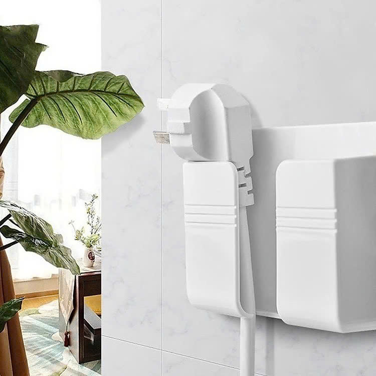 Giá đỡ điện thoại dán tường khi sạc kiêm khay đựng remote ( Màu ngẫu nhiên) Hàng chính hãng