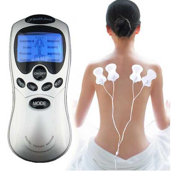 Máy massage- MÁT XA vật lý trị liệu cổ vai gáy chạy pin cho người cao tuổi 4 miếng dán