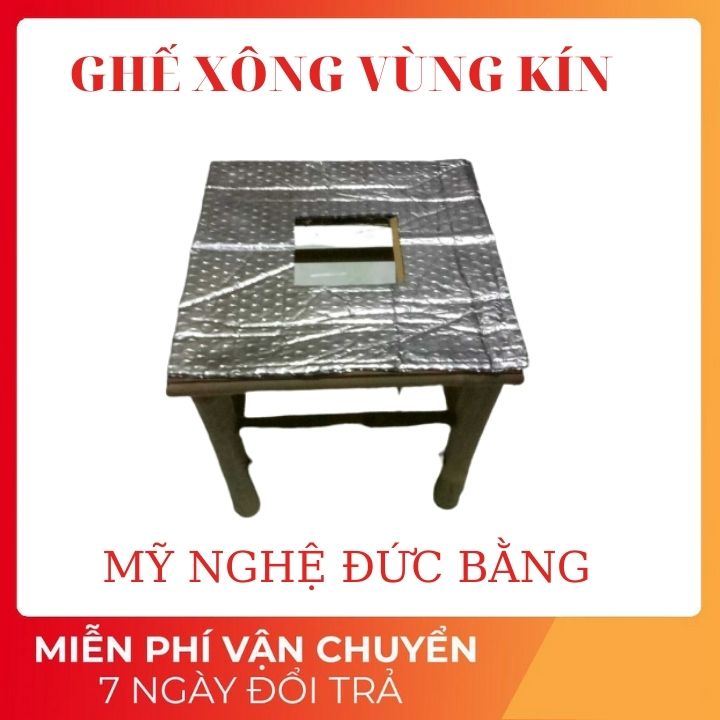 Ghế xông cho phụ nữ sau sinh,ghế xông bọc xốp trên mặt vùng kín ,xông trĩ kt 30x30x30