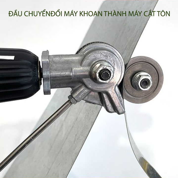 Đầu chuyển đổi máy khoan pin, bắn vít thành máy cắt tôn đa năng