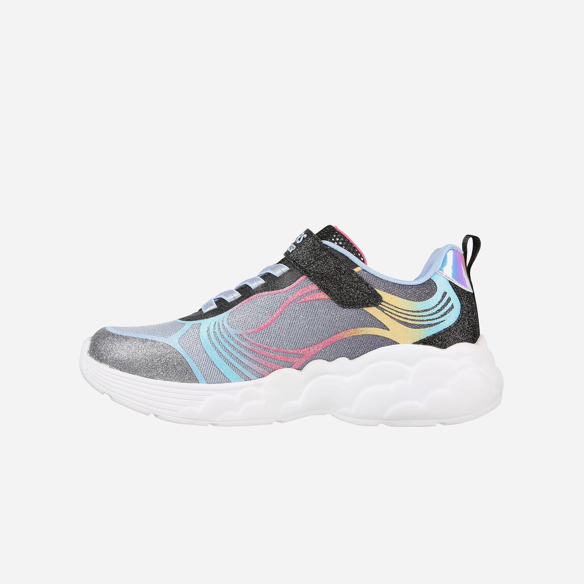 Giày sneaker bé gái Skechers Rainbow Racer - 302309L-BKMT