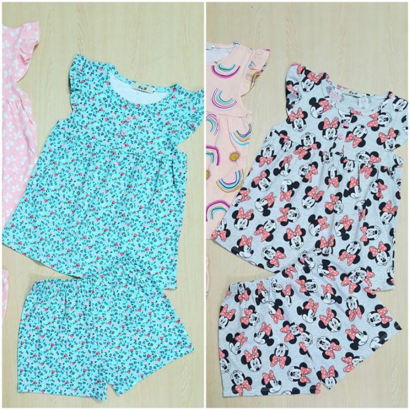 Bộ cotton ngắn size đại cho bé gái 25-48kg