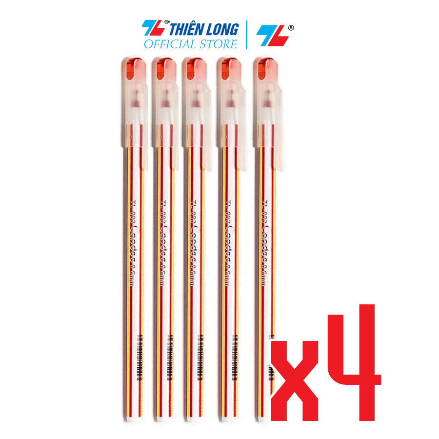 Combo 5 - 10 - 20 Bút Bi Thiên Long Tl - 093 - Đỏ - Combo 20