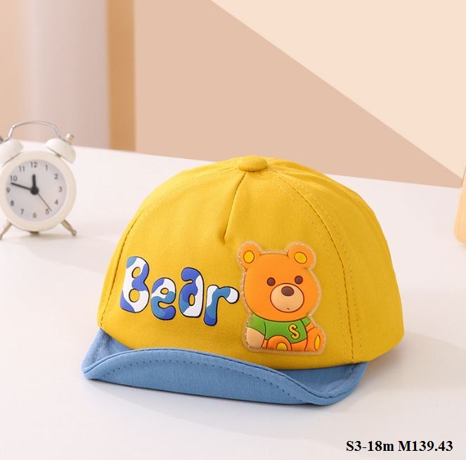 M139 Mũ vành mềm cho bé/ Mũ cho bé/ Mũ vành mềm Bear S3-18m