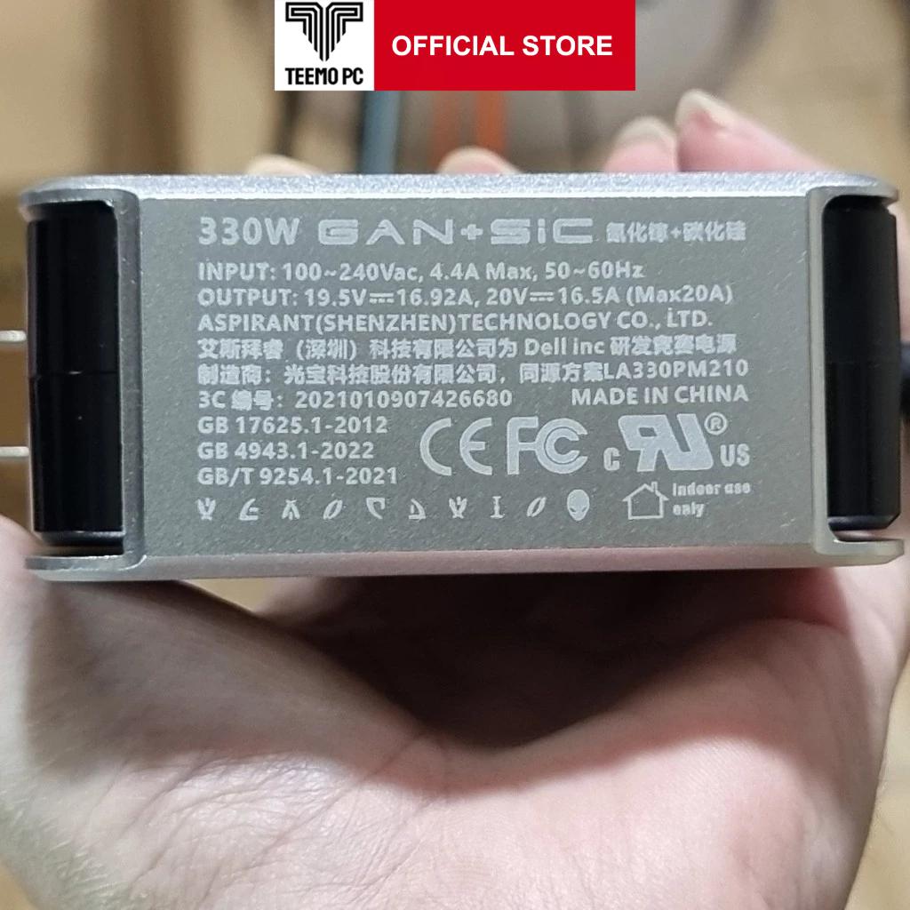 Sạc Teemo PC Dùng Tương Thích Cho Dell Alienware GAN SIC 240w 330w R1 R2 R3 R4 R5 M13 M15 M16 M17 G15 M18 X16 Hàng Nhập Khẩu New Seal