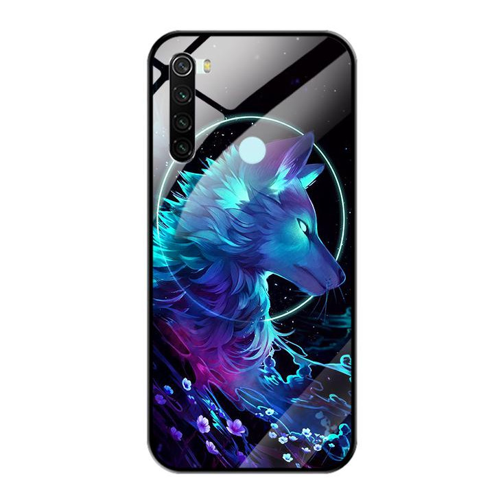 Ốp Lưng Kính Cường Lực cho điện thoại Xiaomi Redmi Note 8 - 0485 Wolf - Hàng Chính Hãng