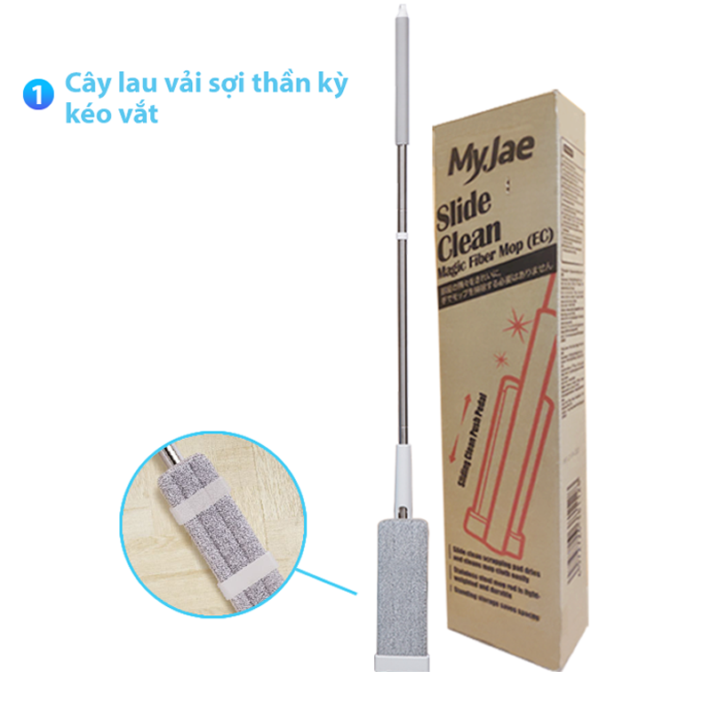 Bông Lau Thay Thế MyJae Đài Loan Sợi Fiber Cho Cây Lau Nhà Tự Vắt Kháng Khuẩn Và Cây Lau Nhà Phun Sương 33.5 x 10.5 cm