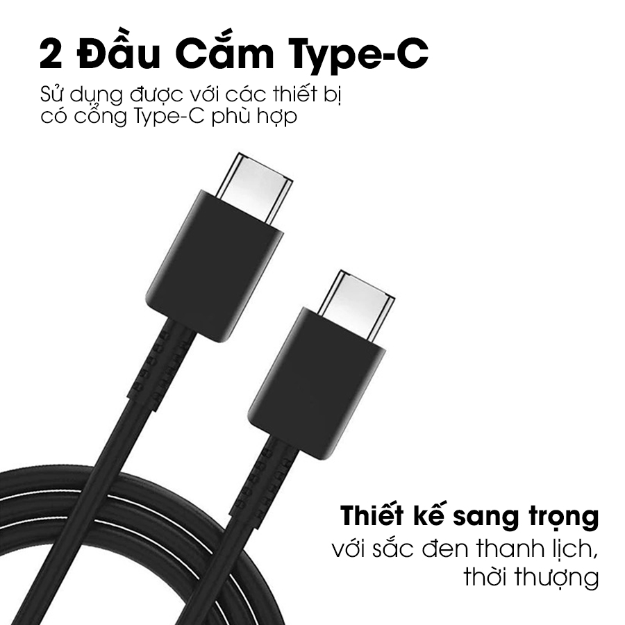 Dây cáp sạc nhanh 25w Type C to Type C 2 đầu USB C độ dài 1m chuẩn PD Handtown - Hàng Chính Hãng