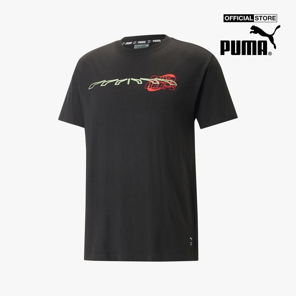 PUMA - Áo thun thể thao nam cổ tròn tay ngắn New Era Ba