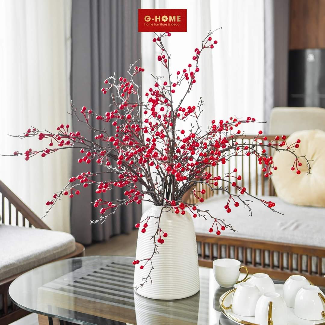 Bình gốm Bát Tràng, dáng chuông, màu trắng để bàn, cắm hoa
