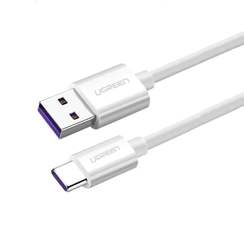 Ugreen UG40889US253TK 2M 5A màu trắng Dây USB sang USB Type-C vỏ ABS - HÀNG CHÍNH HÃNG