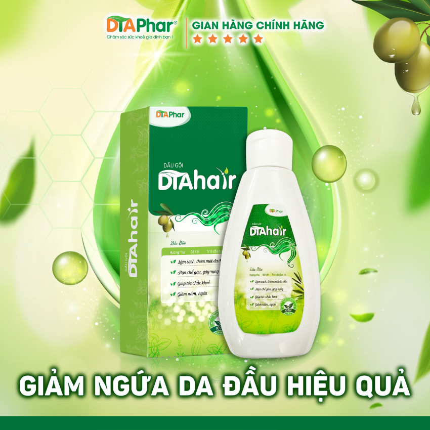 Dầu Gội Giảm Gàu, Nấm Ngứa Da Đầu- DTA HAIR