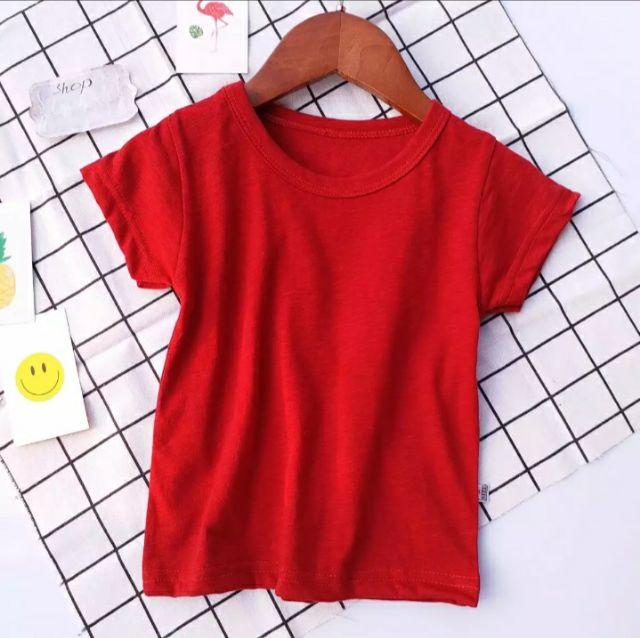 ÁO THUN TRƠN KIỂU DÁNG BASIC CHO BÉ 8-18KG