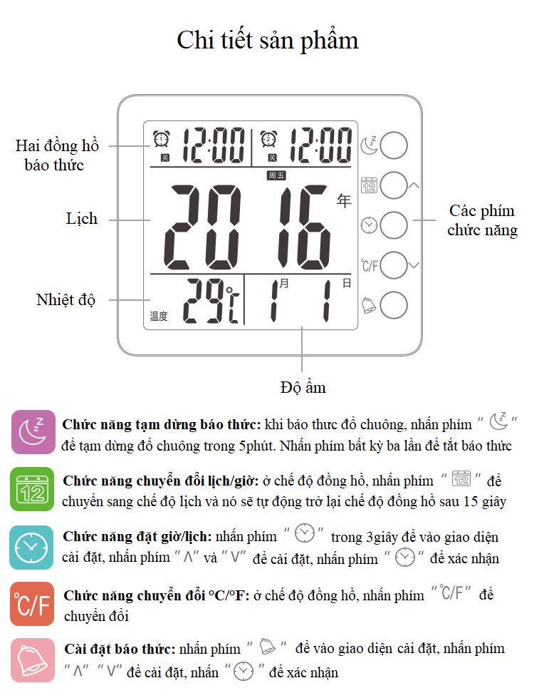 Đồng hồ đo nhiệt độ độ ẩm T10 ( Cảm biến nhạy , Siêu chính xác )