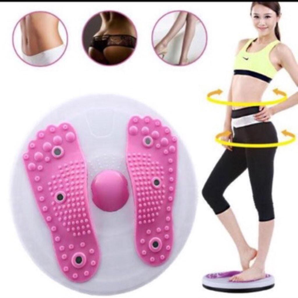 Đĩa xoay eo tập thể dục 360 độ Waist Twisting độ-Bàn xoay eo đứng có hạt massage hình bàn chân tập cơ giảm cân, giảm mỡ