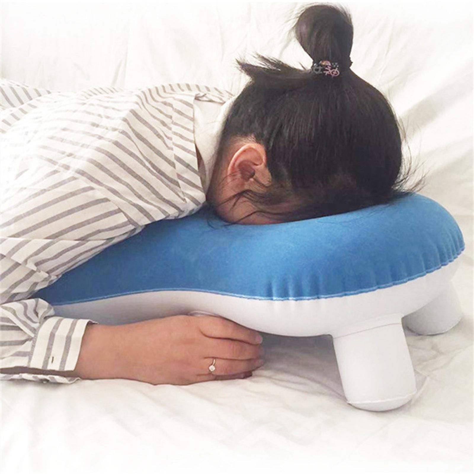 Face Down Pillow Eye Recovery Equipment Comfortable Head and Neck pillow Pillow with Hole Bed Pillow Inflatable for Sleeping Napping