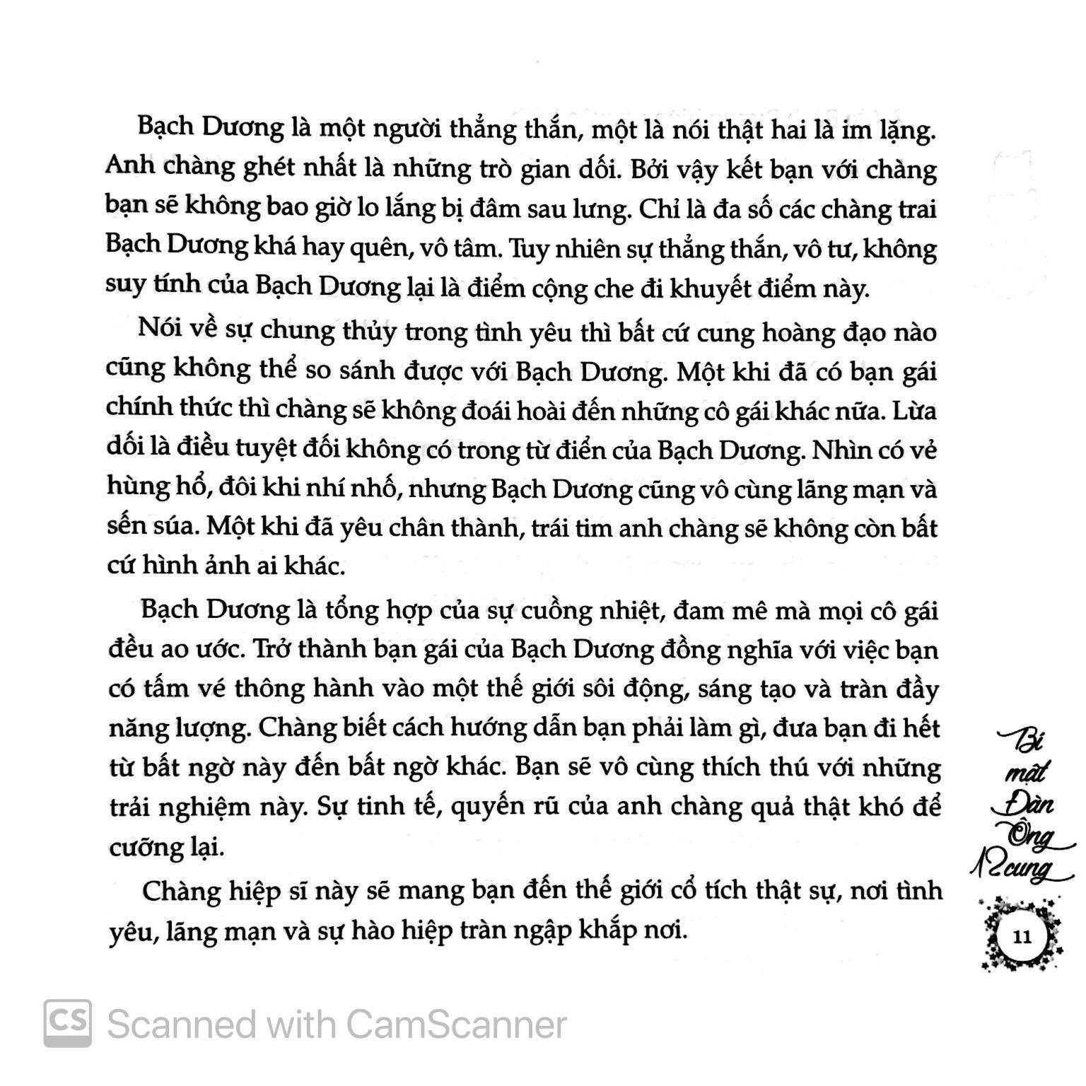 Bí Mật Đàn Ông 12 Cung