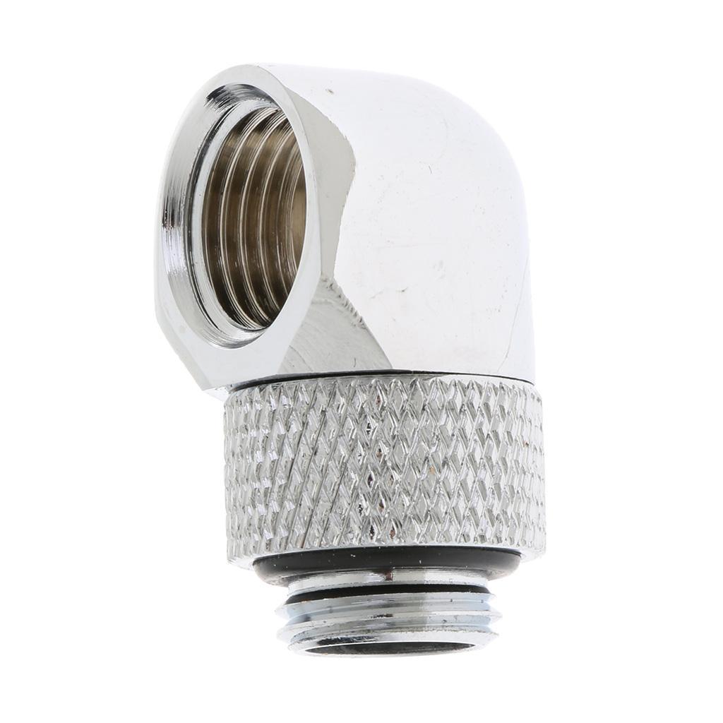 5pcs Nickel-plated Brass G 1/4" Male to Female 90° Rotary Connector Adapter