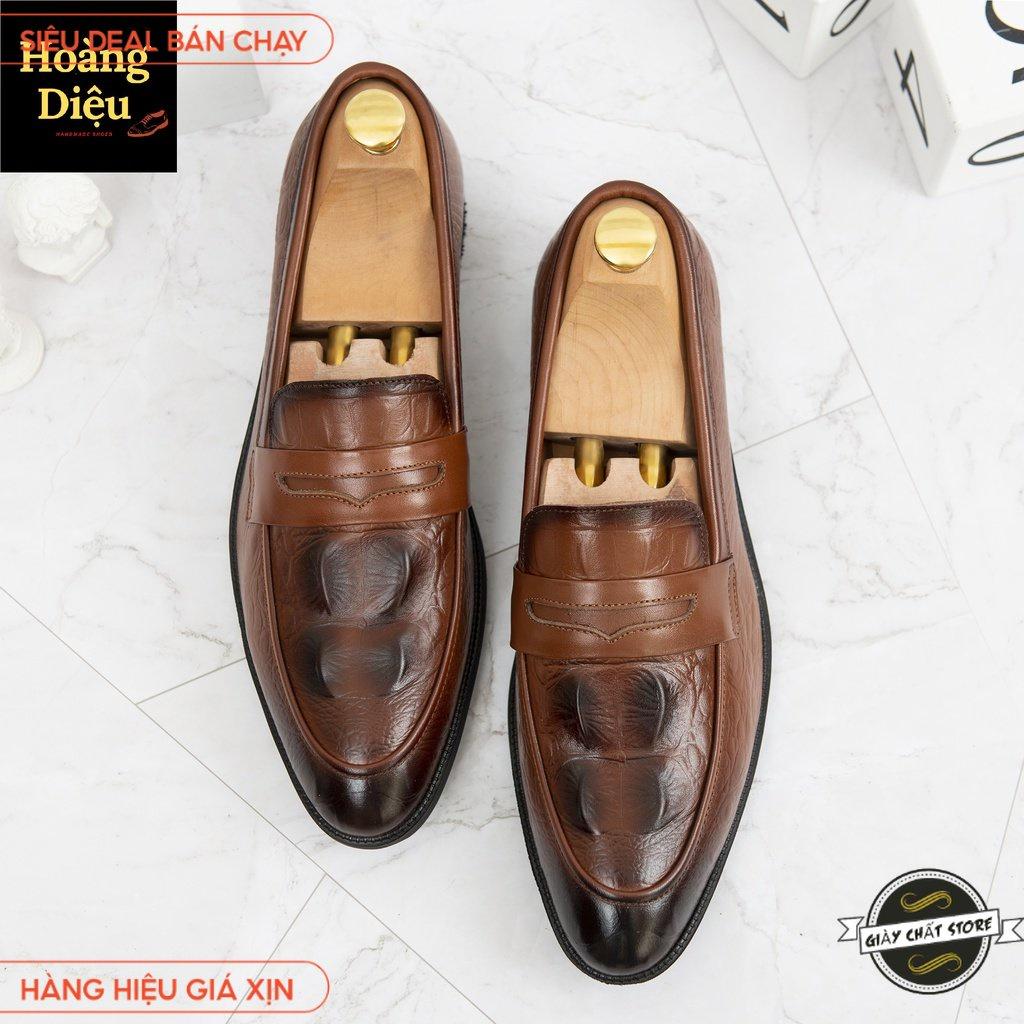 Giày Tây Nam Công Sở Cao Cấp, Hàng thủ công handmade 100 %, Chất Da Pu Pu Màu Nâu Đẳng Cấp Sang Trọng