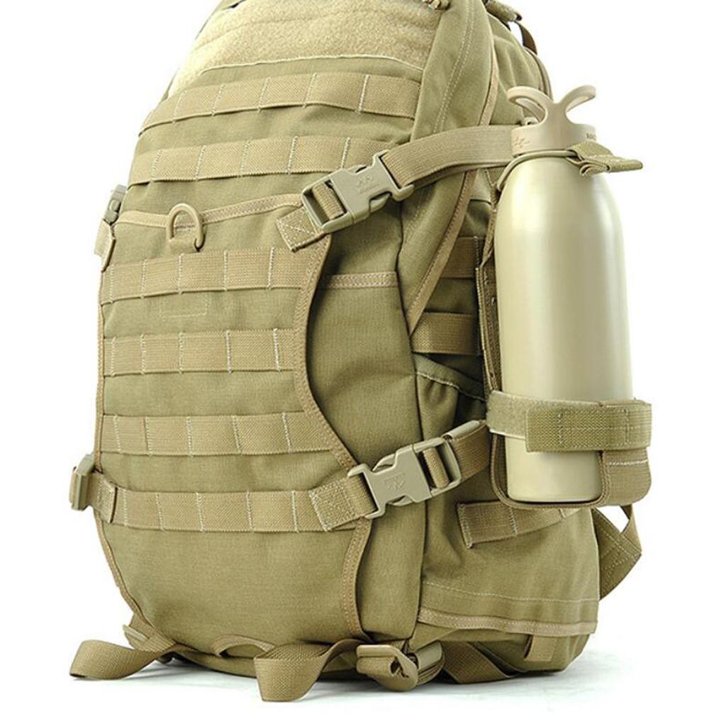 Water Bottle Holder, Nylon Molle Bottle Carrier Belt Backpack Bottle Holder for Outdoor Walking Running Hiking Cycling Camping Travel