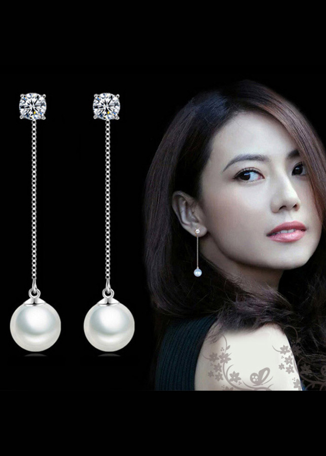 Bông tai dài đá pha lê BH507