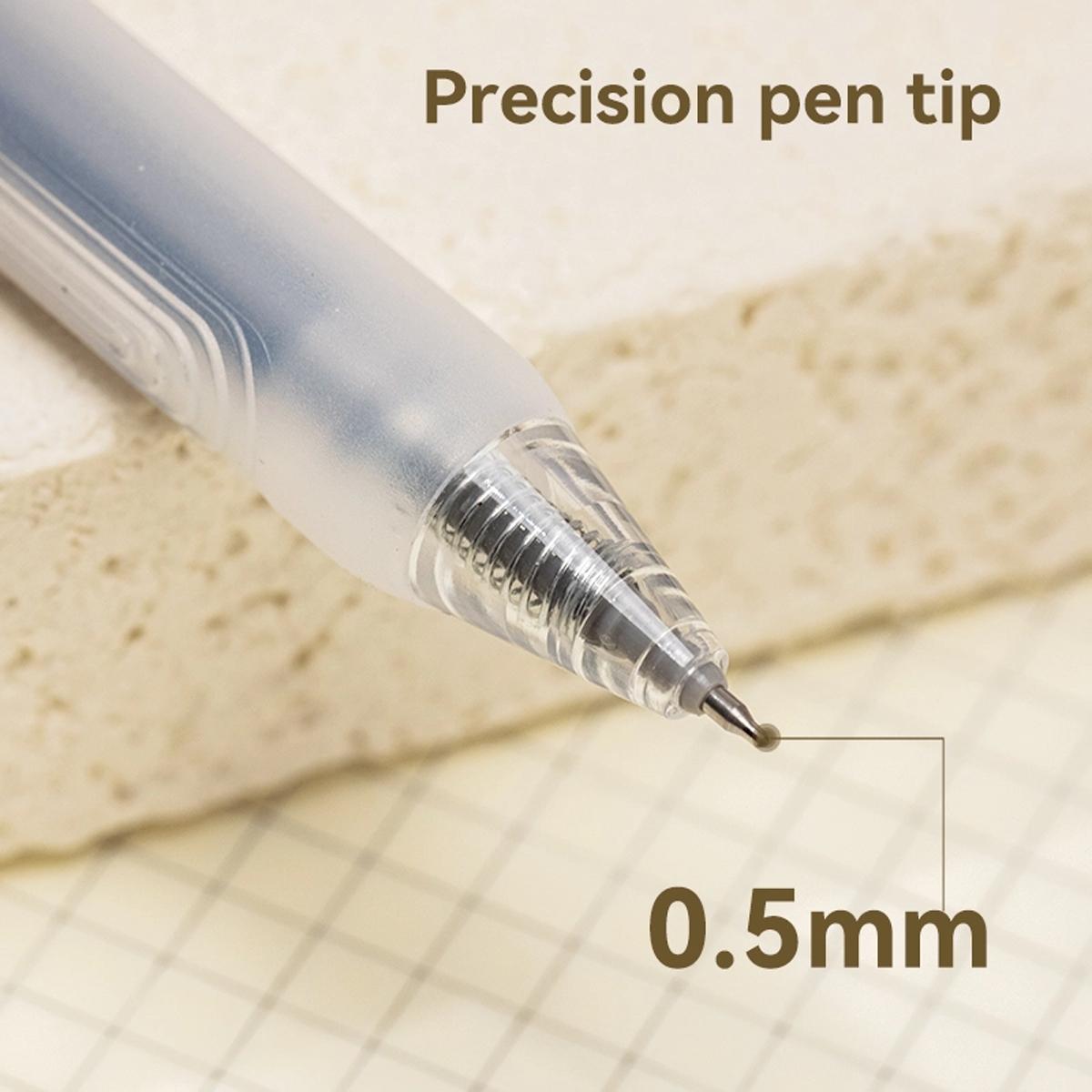 Bút Gel Bấm Siêu Trơn 0.5 mm - Deli EG575-BK - Mực Đen