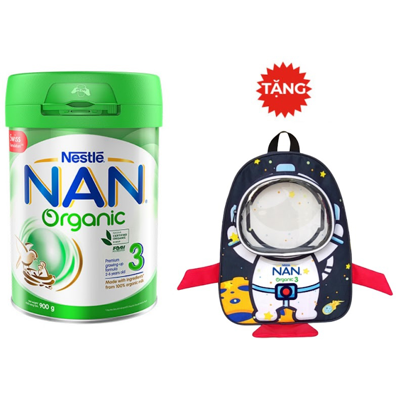 Sữa Bột Nestle NAN Organic 3 900g - Tặng 01 Balo Phi Thuyền