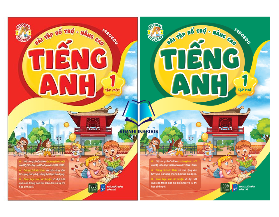 Sách - Combo Bài tập bổ trợ nâng cao tiếng Anh lớp 1 - tập 1 + 2
