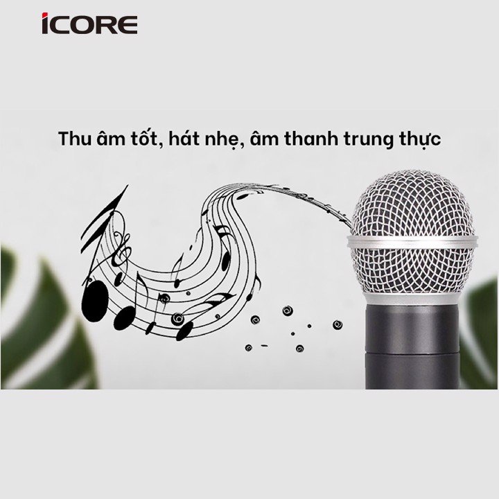 Bộ micro không dây UHF iCore U20 - hàng chính hãng