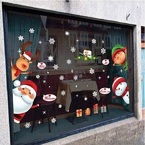Nhãn dán trang trí cửa sổ chủ đề Giáng Sinh 30cm * 90cm độc đáo