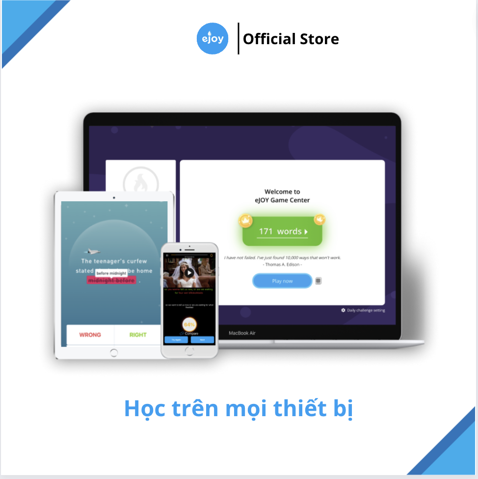 Hình ảnh Gói học Tiếng Anh eJOY [PRO-VOCA] 24 tháng - lưu và tra từ vựng không giới hạn, xem video song ngữ