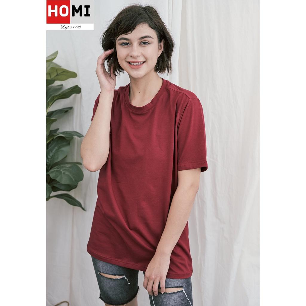 Áo Thun Basic Trơn Unisex 100% cotton, áo form nam nữ tay lỡ màu Đỏ Đô