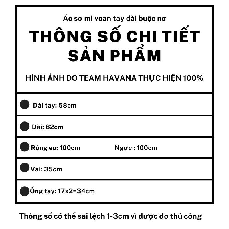 Áo sơ mi voan tay dài, áo sơ mi kiểu buộc nơ