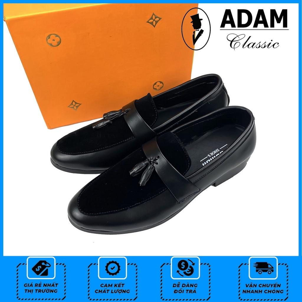 Giày da nam - kiểu dáng hàn quốc , kết hợp da lộn đính chuông da phong cách trẻ trung, năng động (GLC02